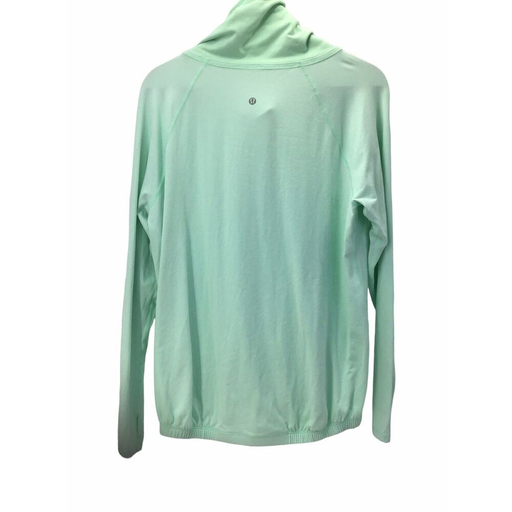 Lululemon Mint Green Long Sleeve Cowl Neck Pockets Pullover Sweatshirt